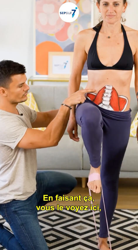Vidéo Instagram : Renforcement du muscle fléchisseur de la hanche, le psoas 