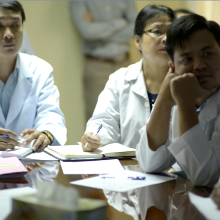 Doctors in a working meeting 