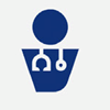 Person illustration icon with a stethoscope representing a healthcare provider